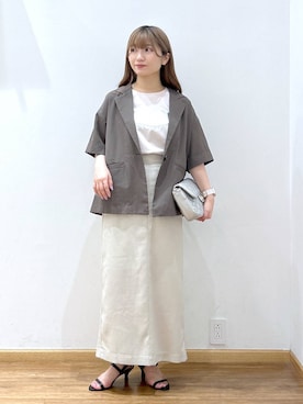 「アイテム（テーラードジャケット）」を使った、Hikaruさん（レディース・154cm・20代）の夏コーディネート