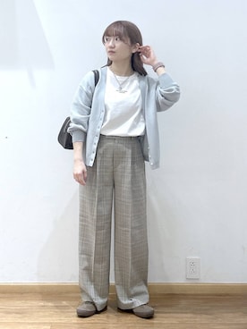 「GLOBAL WORK（グローバルワーク）のエアかるクラシックスニーカー/135751（スニーカー、ブラウン系）」を使った、Hikaruさんの春コーディネート