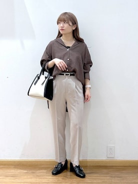 「アイテム（ローファー）」を使った、Hikaruさん（レディース・154cm・20代）の秋コーディネート