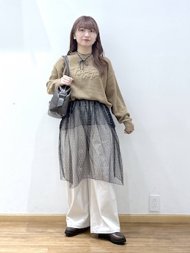 「アイテム（チョーカー）」を使った、Hikaruさん（レディース・154cm・20代）の秋コーディネート