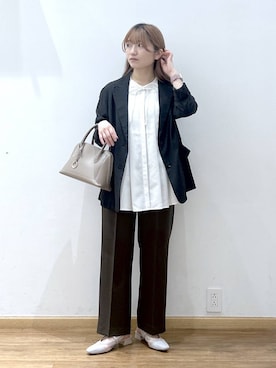 「GLOBAL WORK（グローバルワーク）のスペ軽3ROOM2WAYショルダー/234508（ショルダーバッグ、ベージュ系）」を使った、Hikaruさんの夏コーディネート