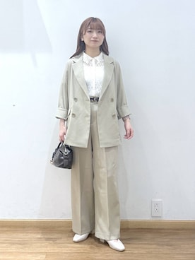 「GLOBAL WORK（グローバルワーク）のアイテム（ジャケット/アウター）」を使った、Hikaruさん（レディース・154cm）の春コーディネート