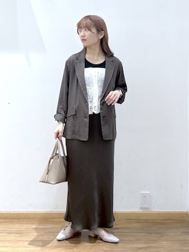 「アイテム（その他トップス）」を使った、Hikaruさん（レディース・154cm）の春コーディネート