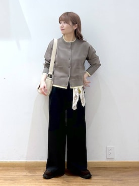 「GLOBAL WORK（グローバルワーク）の晴雨兼用厚底ローファー/1023266（ローファー、ブラウン系）」を使った、Hikaruさんの秋コーディネート