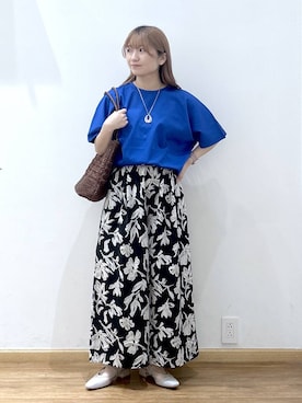 「GLOBAL WORK（グローバルワーク）のステンレスモチーフスライドネックレス/583538（ネックレス、シルバー系）」を使った、Hikaruさんの春コーディネート