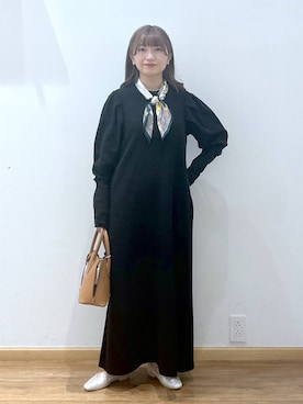 「アイテム（バンダナ/スカーフ）」を使った、Hikaruさん（レディース・154cm・20代）の秋コーディネート