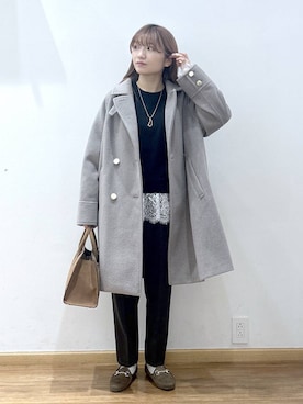 「GLOBAL WORK（グローバルワーク）のあったかウツクシルエットテーパードパンツ/575203（その他パンツ）」を使った、Hikaruさん（レディース・154cm）の冬コーディネート