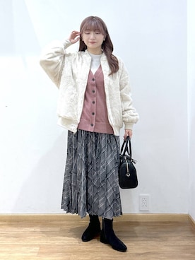 「アイテム（ブルゾン）」を使った、Hikaruさん（レディース・154cm・20代）の秋コーディネート