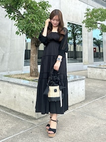 dazzlin リボンハンドルカゴバッグ ダズリン dazzlin リボンハンドルカゴバッグ （ブラック