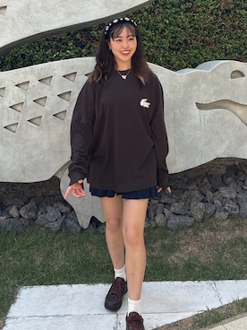 「LACOSTE（ラコステ）のアイテム」を使った、pipiさん（レディース・161cm）の秋コーディネート