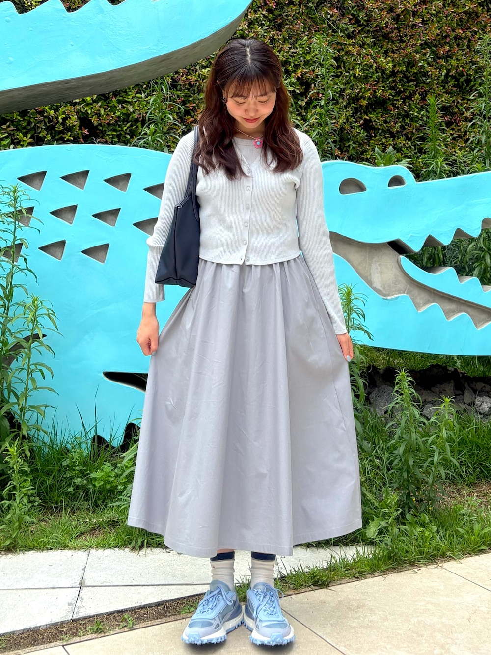 LACOSTEのワンピース/ドレス（グレー系）を使った人気ファッション
