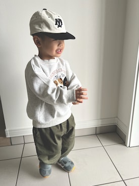 「ASICS（アシックス）のアイテム」を使った、　I&K.13さん（キッズ・90cm）の春コーディネート