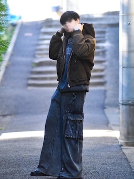 「アイテム（ブルゾン）」を使った、来夢⠀さん（メンズ・178cm）の秋コーディネート