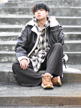 「アイテム（その他）」を使った、来夢⠀さん（メンズ・180cm）の秋コーディネート