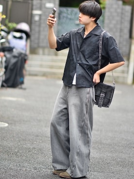 「GRANCY（グランシー）のアイテム」を使った、来夢⠀さん（メンズ・180cm）の春コーディネート