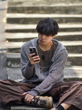 「GRANCY（グランシー）のアイテム」を使った、来夢⠀さん（メンズ・180cm）の春コーディネート