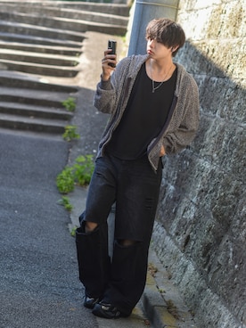 「GRANCY（グランシー）のアイテム（パンツ）」を使った、来夢⠀さん（メンズ・180cm）の夏コーディネート