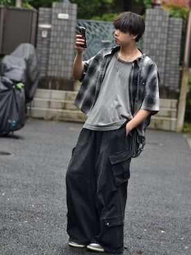 来夢⠀さん(メンズ・180cm)の夏コーディネート