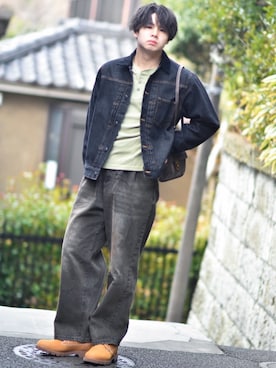 来夢⠀さん（メンズ・180cm）の冬コーディネート