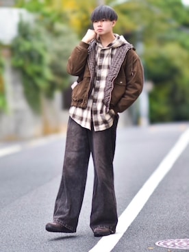 「アイテム（その他）」を使った、来夢⠀さん（メンズ・178cm）の秋コーディネート