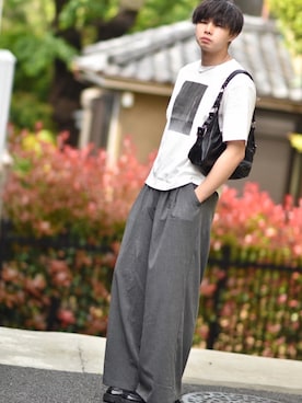 「remer（リメール）のアイテム」を使った、来夢⠀さん（メンズ・180cm）の春コーディネート