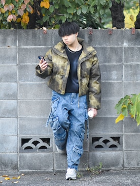 「アイテム（Tシャツ/カットソー）」を使った、来夢⠀さん（メンズ・180cm）の冬コーディネート