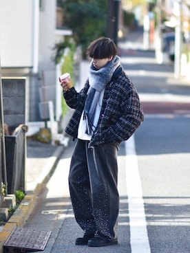 来夢⠀さん（メンズ・180cm）の冬コーディネート