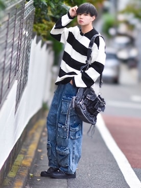 「アイテム（その他）」を使った、来夢⠀さん（メンズ・178cm）の秋コーディネート