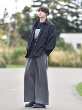 「アイテム（Tシャツ/カットソー）」を使った、来夢⠀さん（メンズ・178cm）の秋コーディネート
