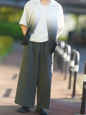 「ADRER（アドラー）のアイテム」を使った、来夢⠀さん（メンズ・178cm）の夏コーディネート