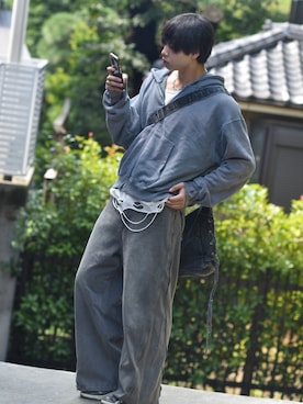 「GRANCY（グランシー）のアイテム」を使った、来夢⠀さん（メンズ・180cm）の秋コーディネート