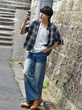 来夢⠀さん（メンズ・180cm）の夏コーディネート