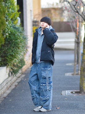 「ADRER（アドラー）のアイテム」を使った、来夢⠀さん（メンズ・180cm）の冬コーディネート