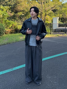 「アイテム（ブルゾン）」を使った、souta_28さん（メンズ・170cm）の秋コーディネート