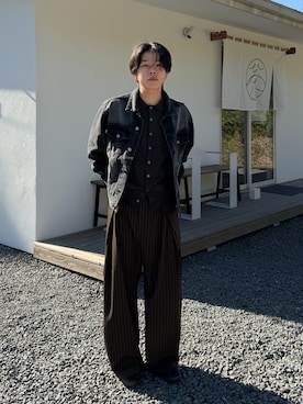 「アイテム（カーディガン/ボレロ）」を使った、souta_28さん（メンズ・170cm）の秋コーディネート