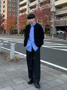「ONCILY（オンシェリー）のアイテム（カーディガン/ボレロ）」を使った、souta_28さん（メンズ・170cm）の冬コーディネート
