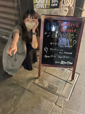「KBF（ケイビーエフ）のアイテム（ジャケット/アウター、グレー系）」を使った、やまゆいさん（レディース・160cm）の春コーディネート