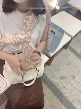「Chico（チコ）の【Web限定サイズあり】マーメイドタイトスカート（スカート、ブラウン系）」を使った、やまゆいさん（レディース・160cm）の秋コーディネート