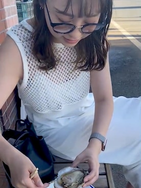 「ZARA（ザラ）のアイテム（ワンピース、ホワイト系）」を使った、やまゆいさん（レディース・160cm）の秋コーディネート