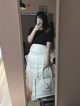 「Lovilyn（ラヴィリン）のアイテム（スカート）」を使った、ヒマリさん（レディース・151cm）の春コーディネート