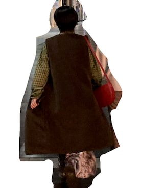 「BEAMS BOY（ビームスボーイ）のBEAMS BOY / ボーイ ジャカード チェック タートルネック カットソー（Tシャツ/カットソー）」を使った、mifumimiiiさん（レディース・150cm）の秋コーディネート