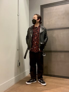 「ALLSAINTS（オールセインツ）のアイテム（ライダースジャケット）」を使った、shunさん（メンズ・170cm）の春コーディネート