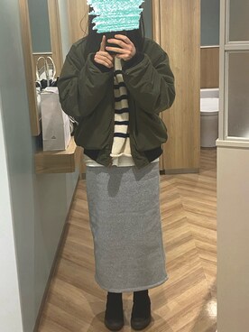 「MOUSSY（マウジー）のアイテム（MA-1）」を使った、ks19860916さん（レディース・161cm）の冬コーディネート