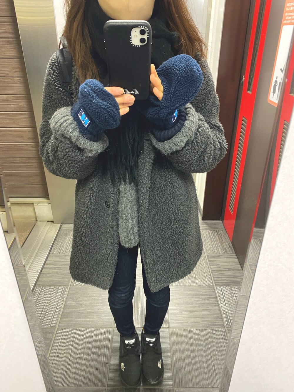 VIA ボアハーフコート 最終値下げ！via j ボアハーフコート グレー 