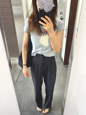 「CLANE（クラネ）のアイテム（トートバッグ）」を使った、ks19860916さん（レディース・161cm）の秋コーディネート