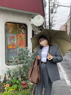 「ユニクロU」｜「アイテム（ジャケット/アウター）」を使った、Marinさん（レディース・160cm）の春コーディネート