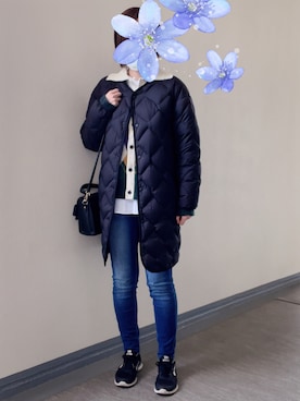 「NOMBRE IMPAIR（ノンブルアンペール）のアイテム（カーディガン/ボレロ）」を使った、chino-chiさん（レディース・156cm）の冬コーディネート