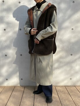 「r.（アールドット）のアイテム（その他アウター）」を使った、r.さん（レディース・162cm）の秋コーディネート