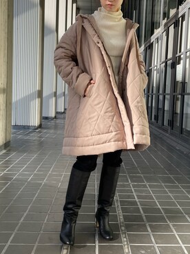 r.（アールドット）の「マットタフタキルティングAラインコート（その他アウター）」 - WEAR