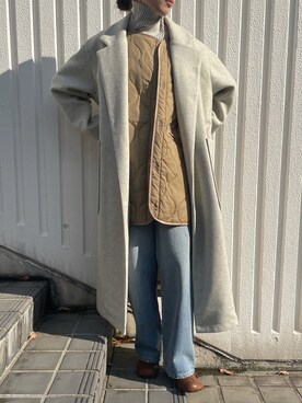 「r.（アールドット）のアイテム（その他アウター）」を使った、r.さん（レディース・162cm）の冬コーディネート